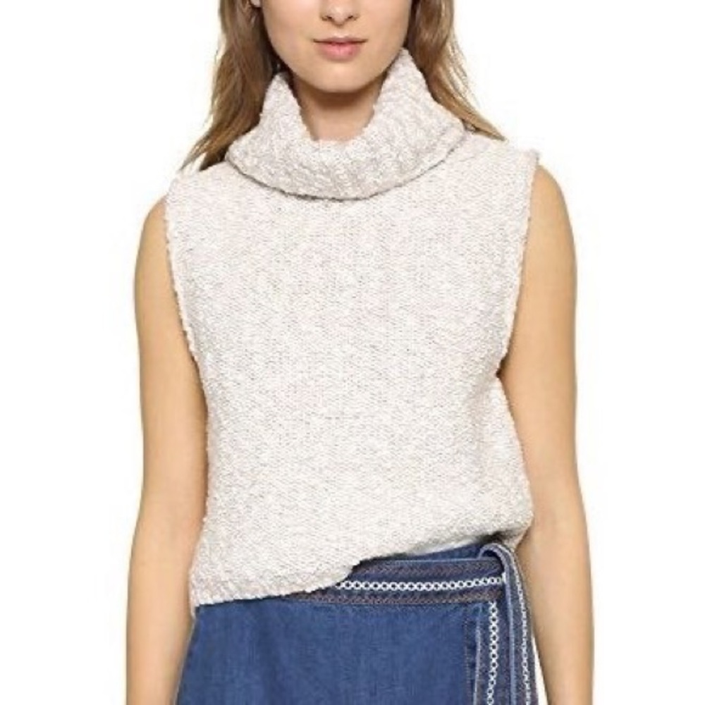 Free People White Lies Vest in Oatmeal